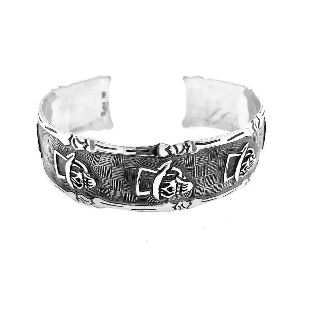 Catrin-Silver-Cuff-Bracelet-front-Nueve-Sterling