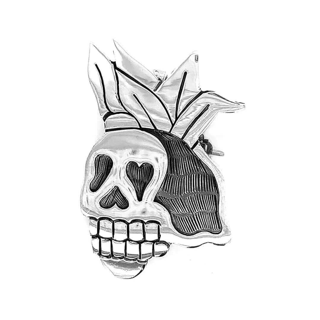 Catrina-Lady-Silver-Pin-Pendant-front-Nueve-Sterling
