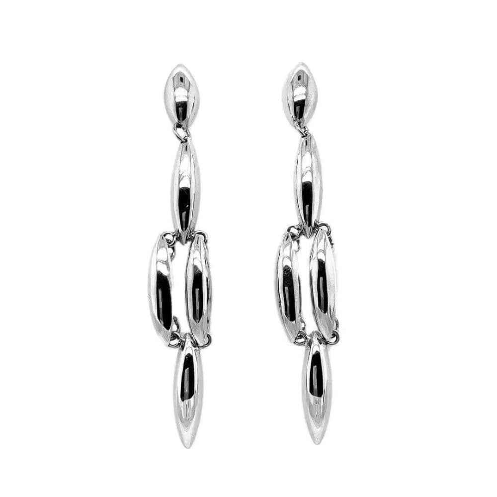 Taxco Silver Dangling Earrings front