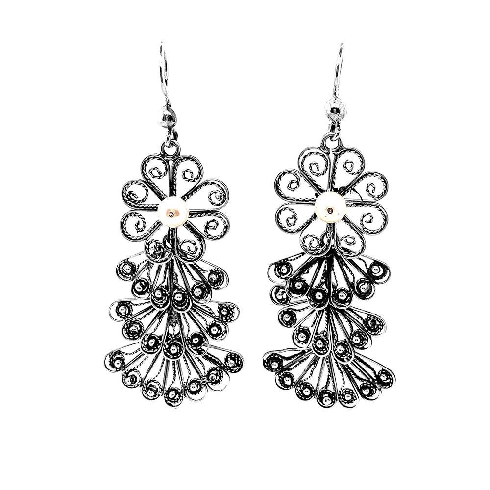 Where to buy high-quality sterling silver jewelry in Canada: Authentic Taxco silver hook earrings and gemstone drops in hand-forged nickel-free silver.