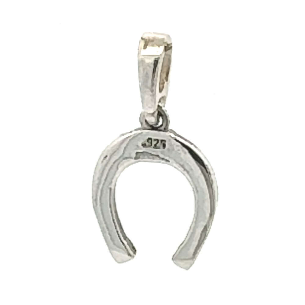 Close-up of the back of the pendant clearly displaying the official 925 sterling silver quality stamp
