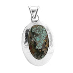 950-Silver-Large-Oval-Turquoise-Pendant-back-Nueve-Sterling