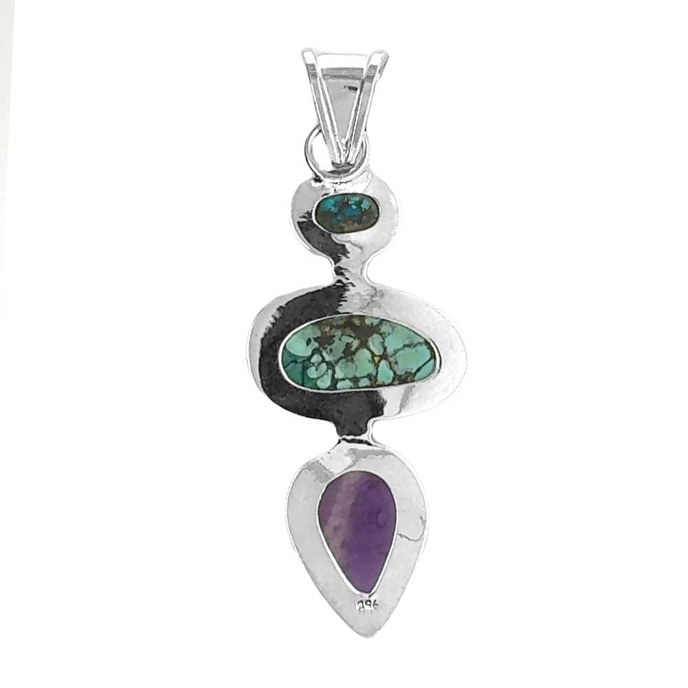 950-Silver-Statement-Turquoise-and-Amethyst-Pendant-back-Nueve-Sterling