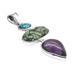 950-Silver-Statement-Turquoise-and-Amethyst-Pendant-side-Nueve-Sterling