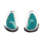 950-Silver-Turquoise-Post-Earrings-front-Nueve-Sterling