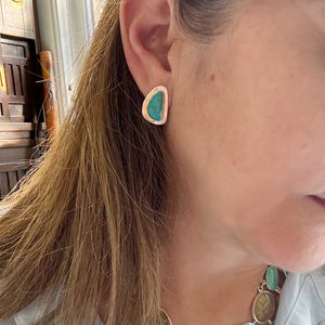 950-Silver-Turquoise-Post-Earrings-with-model-Nueve-Sterling