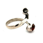 Underside of the ring clearly showing the 950 silver hallmark and the artisan's mark of authenticity.