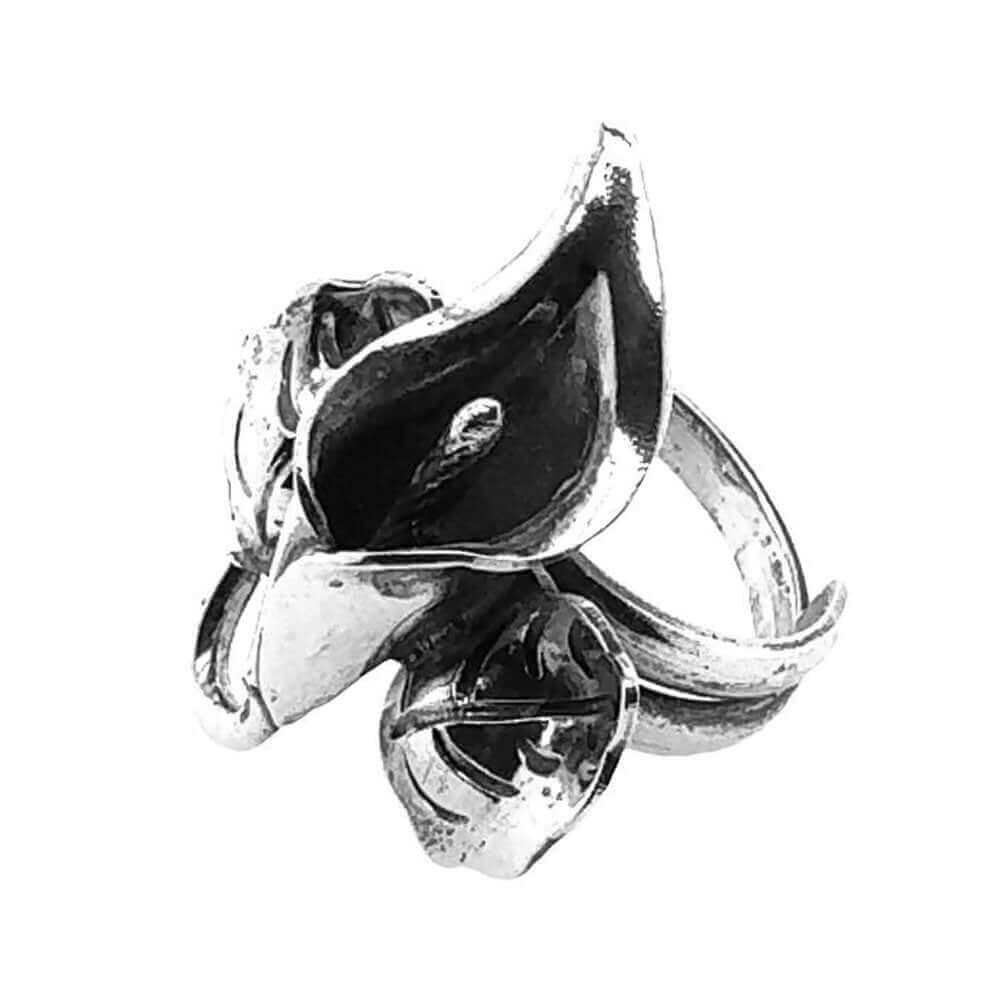 Calla-Lily-Silver-Ring-other-side-Nueve-Sterling