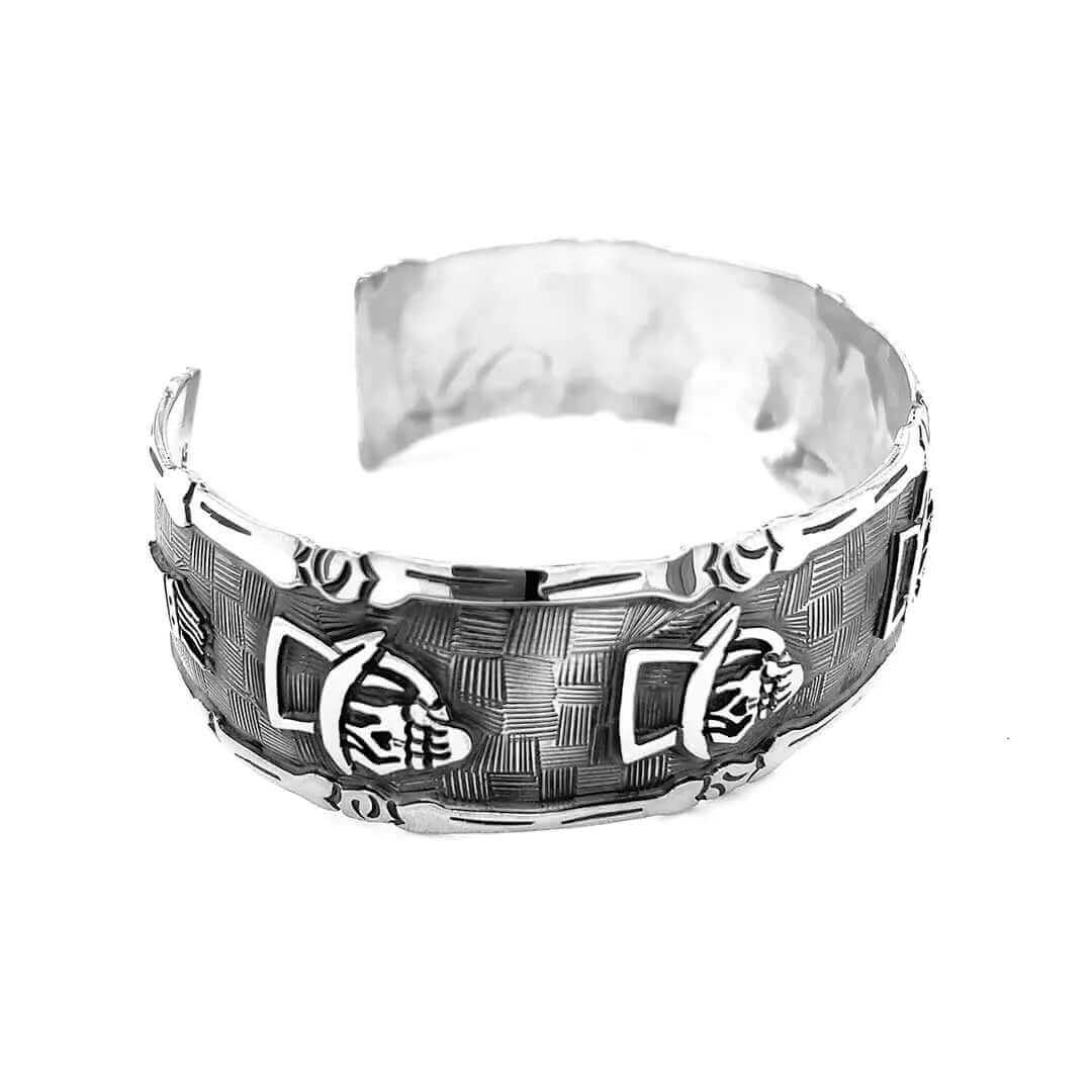 Catrin-Silver-Cuff-Bracelet-side-Nueve-Sterling
