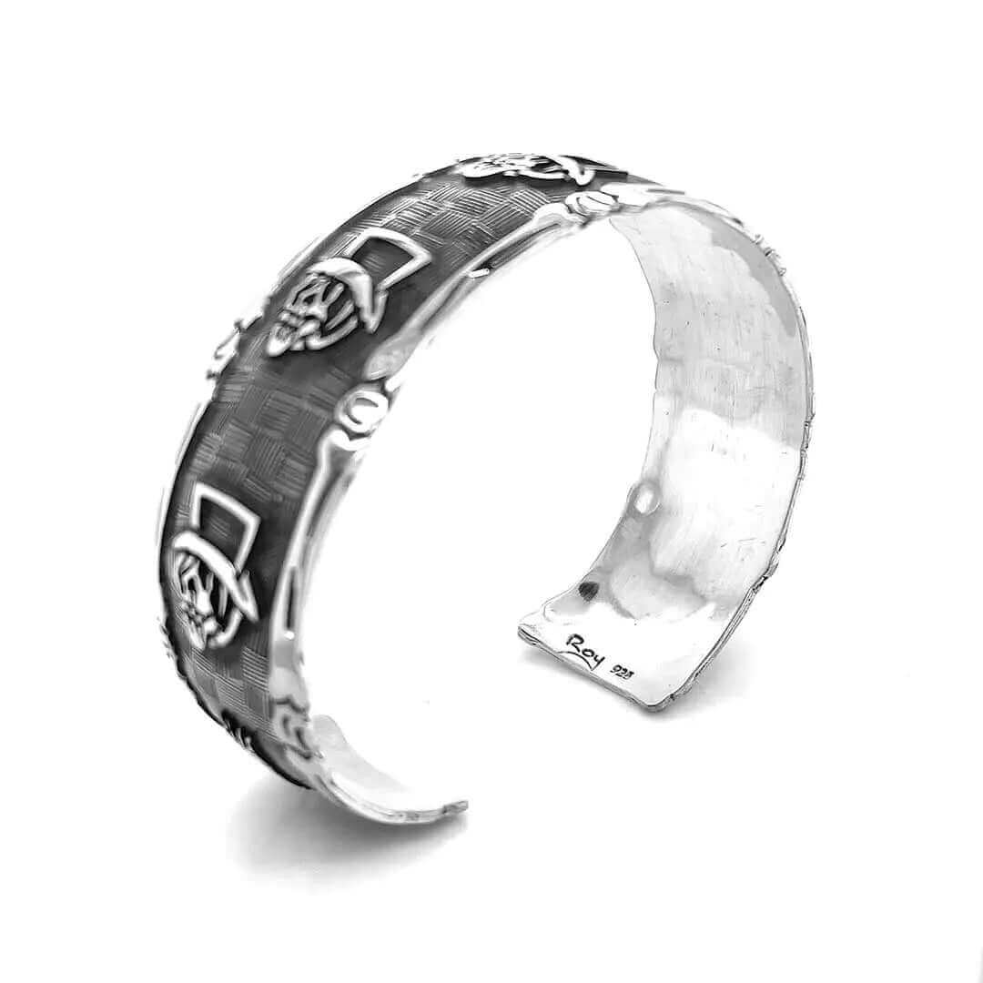 Catrin-Silver-Cuff-Bracelet-back-Nueve-Sterling
