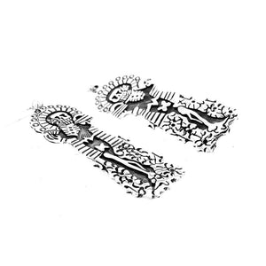     Catrina-with-Dress-Silver-Earrings-flat-Nueve-Sterling