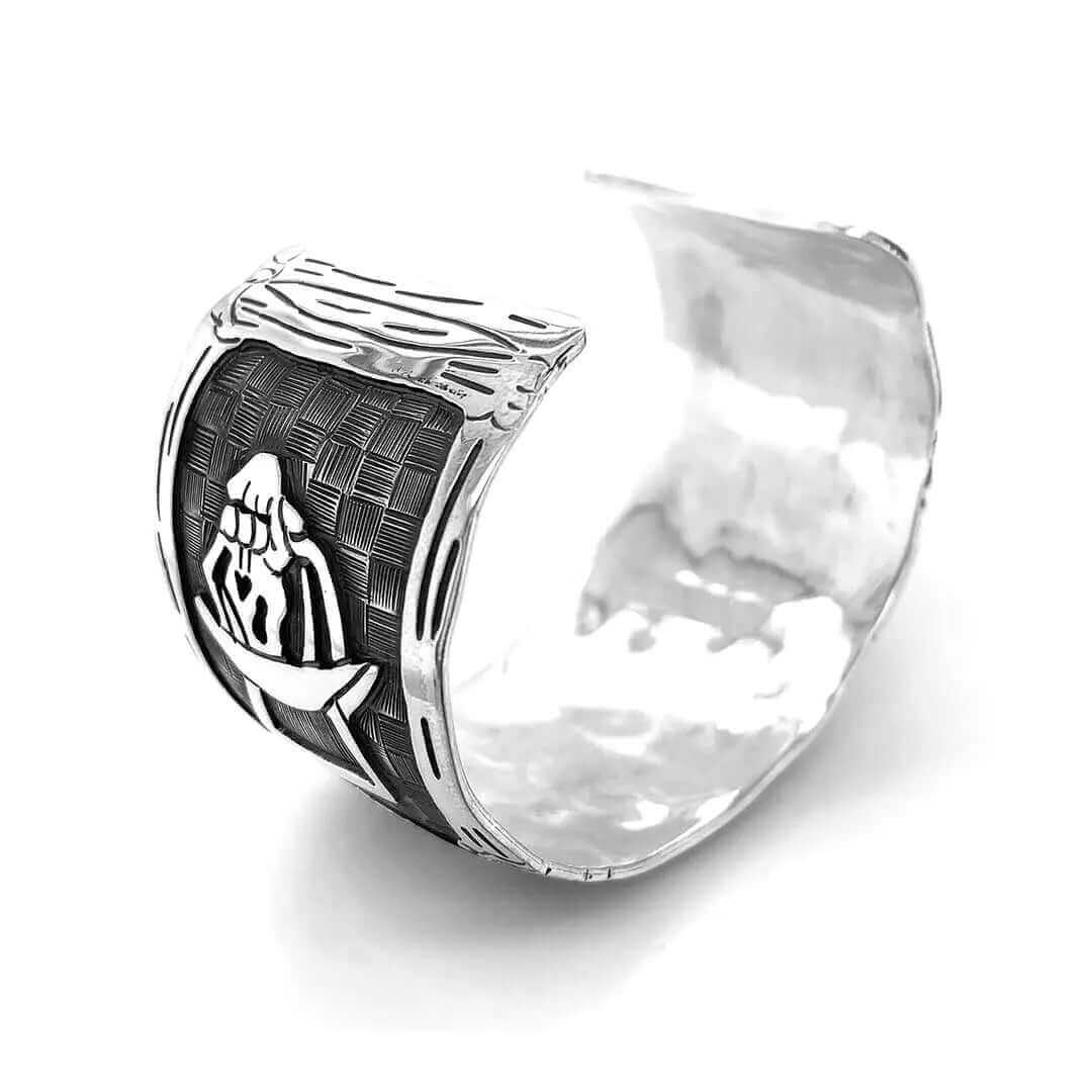 Catrines-Silver-Cuff-Bracelet-flat-Nueve-Sterling