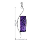 Charoite-Pendant-with-Sterling-Silver-measurements-Nueve-Sterling