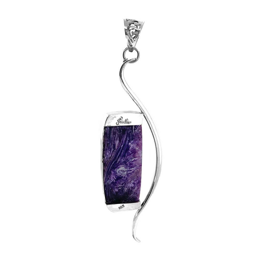 Charoite-Silver-Pendant-back-Nueve-Sterling