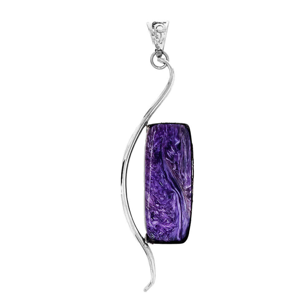 Charoite-Silver-Pendant-Front-Nueve-Sterling