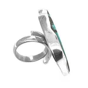 Chunky-Irregular-950-Silver-Turquoise-Ring-other-side-Nueve-Sterling