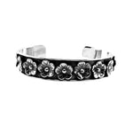 Flowers-Silver-Cuff-Bracelet-front-Nueve-Sterling