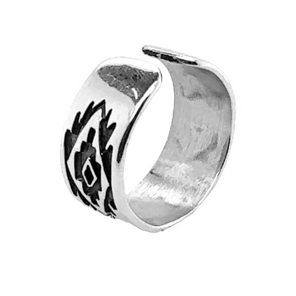 Frets-Open-Silver-Ring-side2-Nueve-Sterling