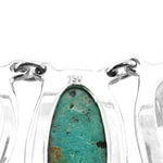 Genuine-Turquoise-and-Rutilated-Quartz-950-Silver-Bracelet-mark-Nueve-Sterling