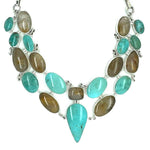 Genuine-Turquoise-and-Rutilated-Quartz-950-Silver-Necklace-front-Nueve-Sterling