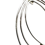 Close up of handmade Silver  Earrings stamp