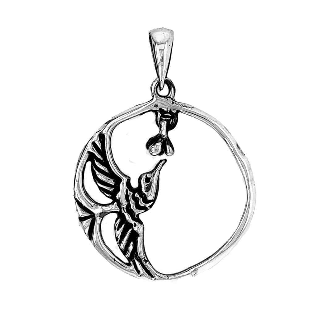 Hummingbird-Silver-Pendant-front-Nueve-Sterling