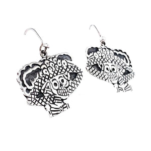 La-Catrina-Silver-Earrings-Side-Nueve-Sterling