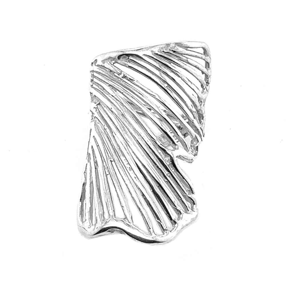 Long-Mexican-Silver-Ginkgo-Leaf-Ring-front-Nueve-Sterling