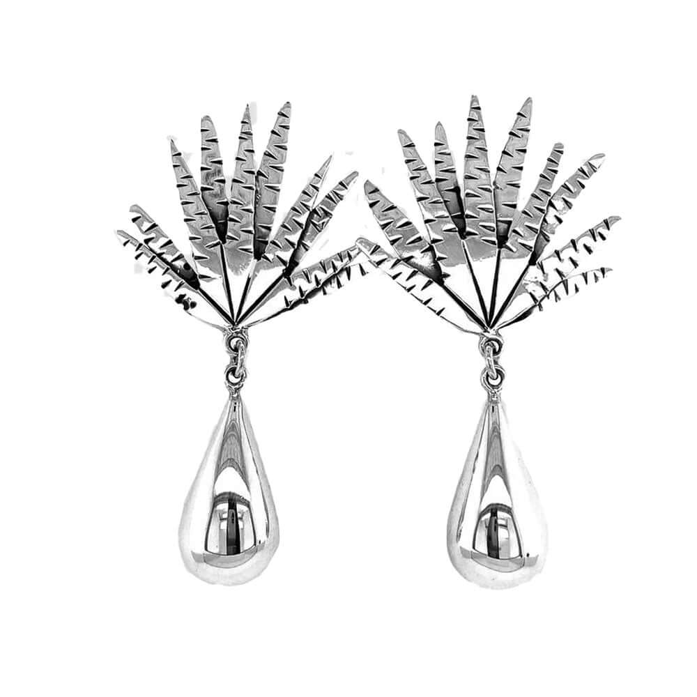 Maguey-Silver-Earrings-front-Nueve-Sterling