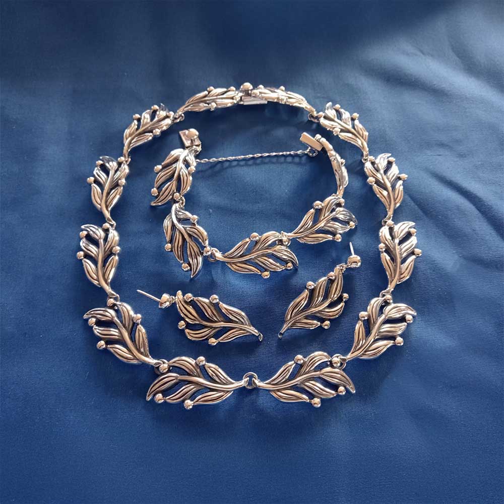 Margot de Taxco Leaves Set 5713 Nueve Sterling