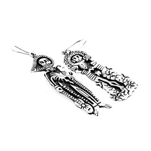     Charro-Skeleton-Couple-Silver-Earrings-flat-Nueve-Sterling