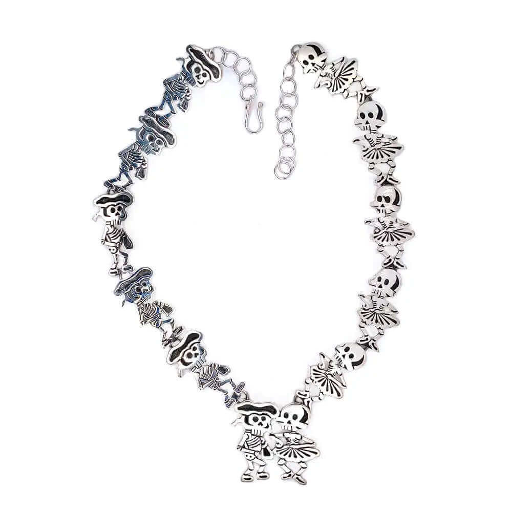 Matador-Skeletons-Silver-Necklace-top-Nueve-Sterling