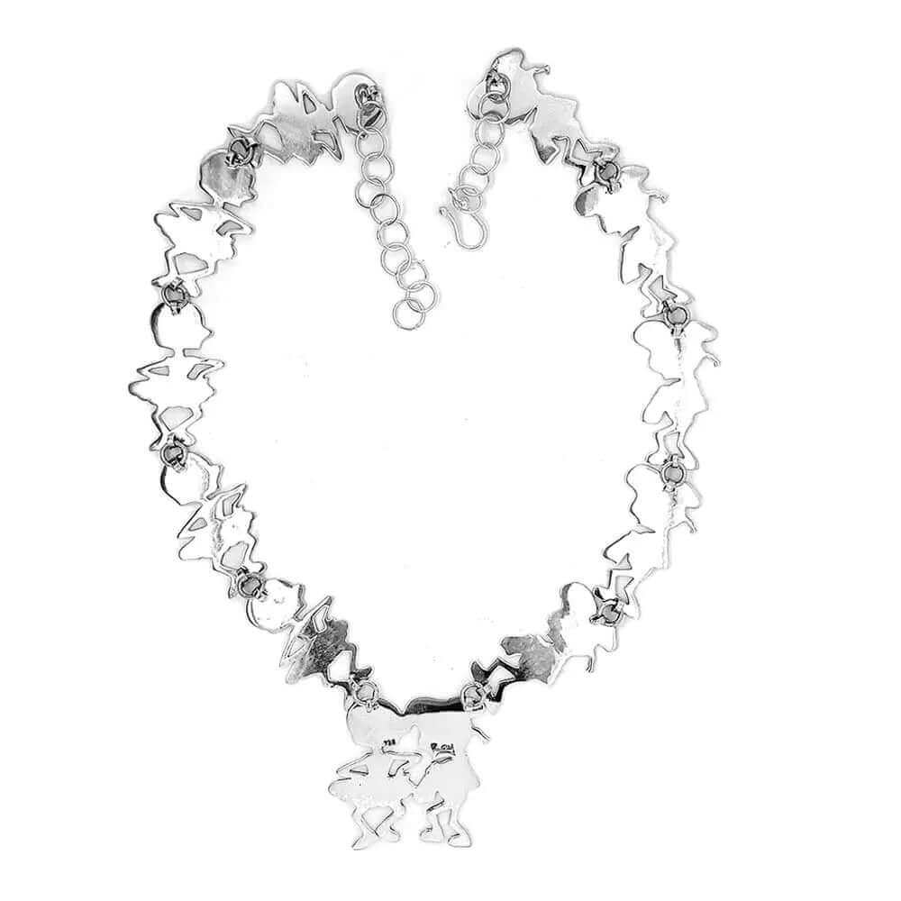 Matador-Skeletons-Silver-Necklace-back-Nueve-Sterling