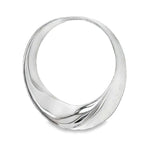 Silver pendant on a white background