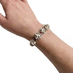 Taxco-Silver-Bracelet-with-Roses-with model-Nueve-Sterling