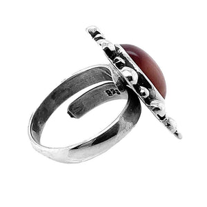 Round-Brown-Cats-Eye-Silver-Ring-mark-Nueve-Sterling