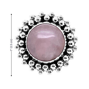 Round-Pink-Cats-Eye-Silver-Ring-measurements-Nueve-Sterling