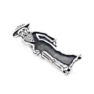 Sexy-Catrina-Silver-Pin-Pendant-side-Nueve-Sterling