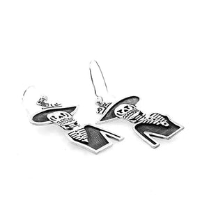 Sexy-Catrina-Torso-Silver-Earrings-flat-Nueve-Sterling