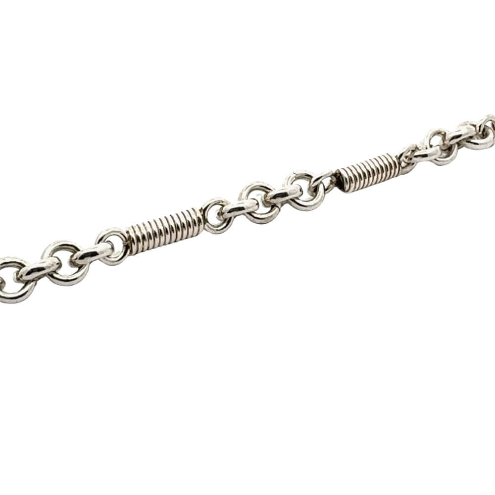 Details of Silver Bracelet from Taxco in white background