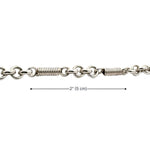 Silver Bracelet from Taxco with measurements in white background