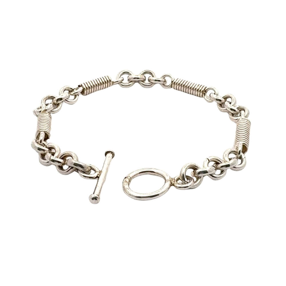 Silver Bracelet from Taxco in a white background