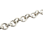 Silver chain on a white background