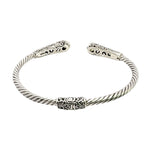 Silver Peridot Cuff Bangle back