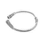 Silver Peridot Cuff Bangle side