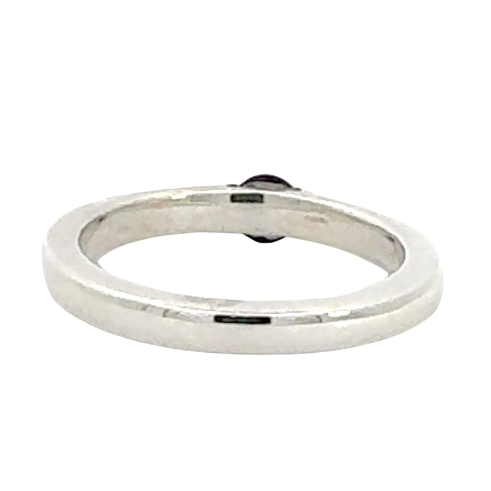 Silver ring on a white background