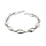 Small Silver Shells Bracelet  in white background