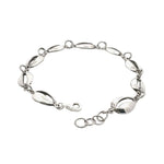 Small Silver Shells Bracelet with extension rings for closure