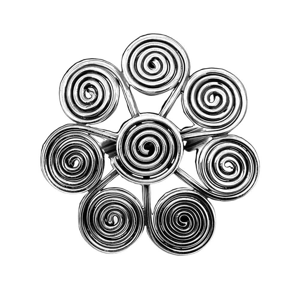 Spirals-Big-Silver-Ring-front-Nueve-Sterling