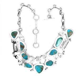 Statement-950-Silver-Necklace-with-Turquoise-and-Pearls-back-Nueve-Sterling